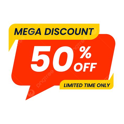 Spanduk Penawaran Diskon Mega Sale Hingga Potongan 50 Hingga 50 Png