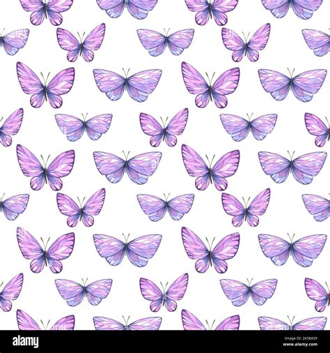 Diseño sin costuras con mariposas lila abstractas y estilizadas sobre ...