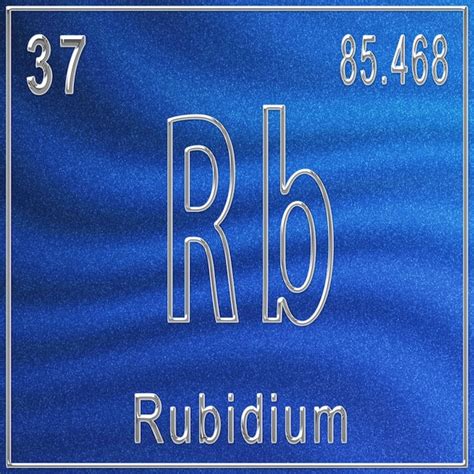 Premium Photo | Rubidium chemical element sign with atomic number and ...