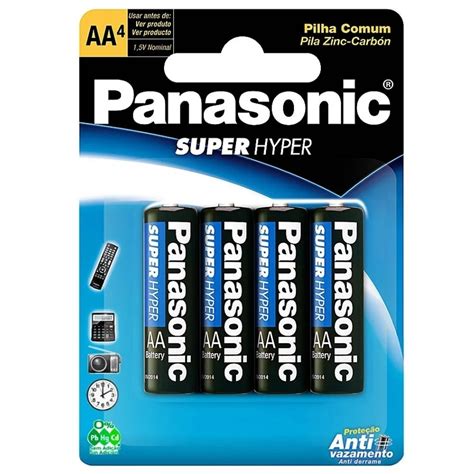 Pilha Panasonic Comum Aa Tamanho 4 Unidades Daiso