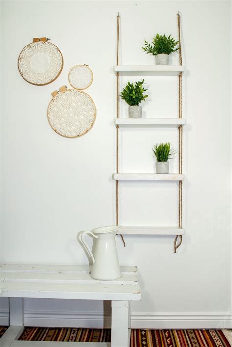 Wood Hanging Shelf by BoiiBySymone on Etsy Rope Shelves, Hanging Shelves, Shelving, Shelf, Home ...