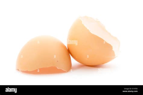 Broken Egg Shell Isolated On White Background Stock Photo Alamy