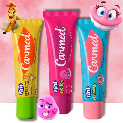 Carmed Fini Hidratante Labial Banana Beijos E Dentadura Efeito Gloss