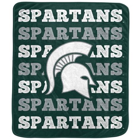 Pegasus Michigan State Spartans 60 X 70 Logo Wordmark Plush Blanket