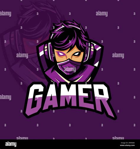 Gamer Mascot Vector Logo Design Stock Vector Image Art Alamy