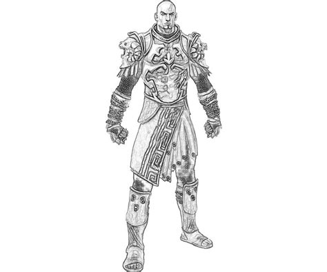 Desenho De Personagem Kratos Para Colorir Tudodesenhos