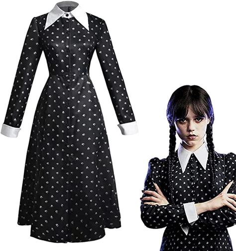 Vestido Wednesday Addams Deluxe Fato Loja Da Crian A