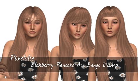 Lana Cc Finds Sims Hair Bangs Hairstyles With Bangs