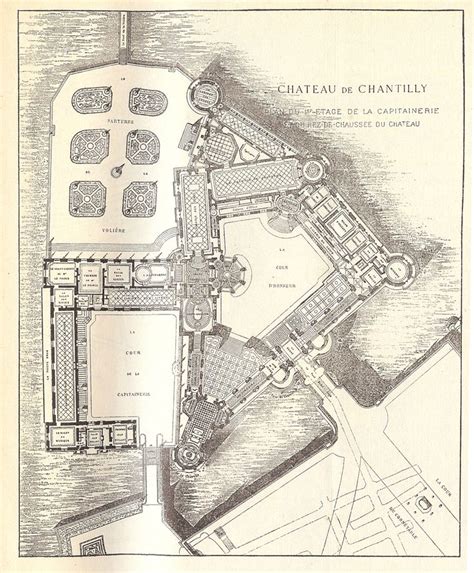 Chantilly Rez De Chaussee Ground Floor Castle Plans