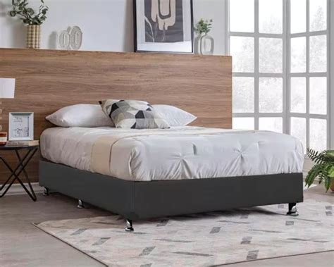 Base Cama Box Queen Size De Madera Con Tapiz Para Colchon Meses Sin