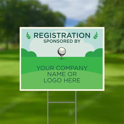 Registration Sponsor Golf Tournament Signs Design 10 Winmark Stamp And Sign Stamps And Signs