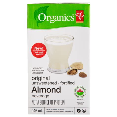 Pc Organics Original Unsweetened Fortified Almond Beverage Pcca