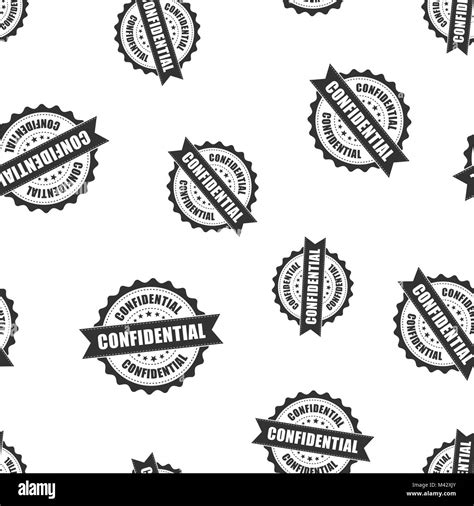 Confidential Rubber Stamp Seamless Pattern Background Business Concept