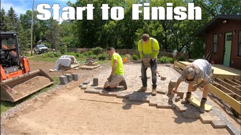 Installing A X Paver Patio In Hours Youtube