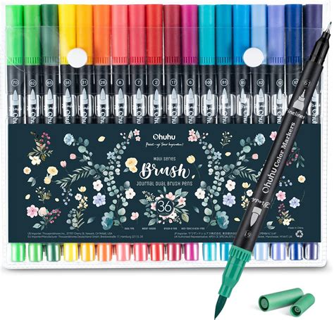 Ohuhu Filzstifte 36 Dual Brush Pen Set Pinselstifte Aquarell Stifte