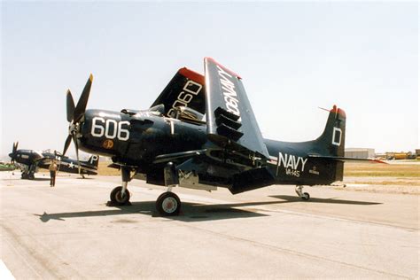 Douglas Ad 6 Skyraider Single Engine Low Wing Night Attack Aircraft U