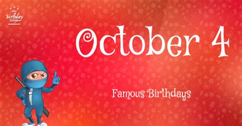 Who Was Born On My Birthday? October 4 Famous Birthdays #3