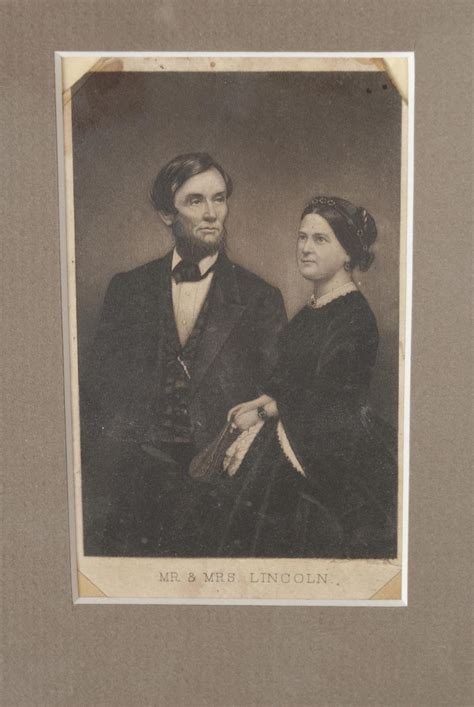 Lot Cdv Portrait Photograph Of Mary Todd And Abraham Lincoln