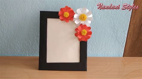 How To Make Photo Frame At Home Easy Photo Frame Making Ideas Diy Craft Ideas Youtube