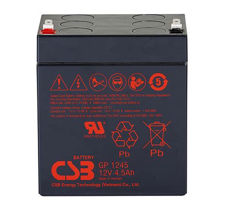 CSB GP1245 F1 Battery 12v 4 5Ah BP4 12 LC RB124P MDS Battery