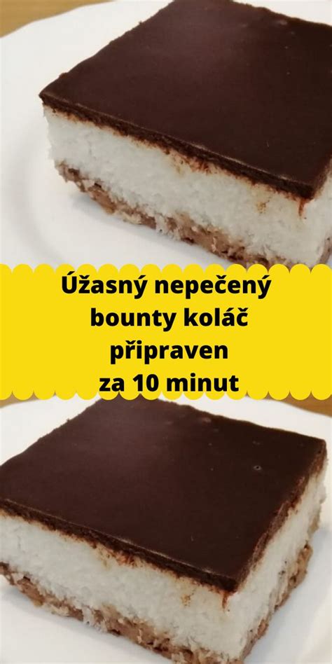 Úžasný nepečený bounty koláč připraven za 10 minut