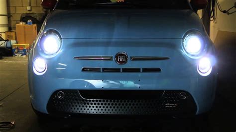 Fiat 500 Xenon White LED Daytime Running Light Bulbs YouTube