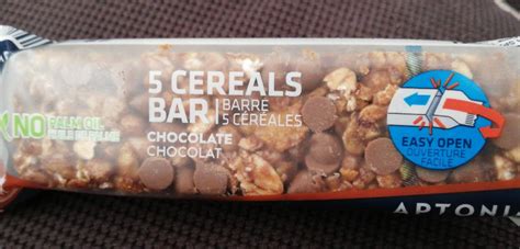 5 cereals bar chocolate Aptonia kalorie kJ a nutriční hodnoty