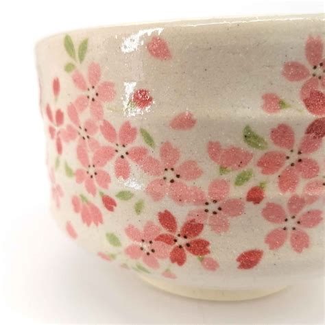 Cuenco Japon S Para La Ceremonia Del T Chawan Beige Flores Rosas