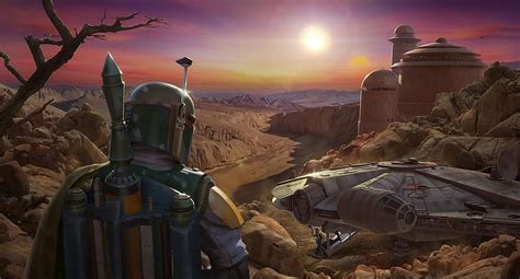 Boba Fett Guerra De Las Galaxias Halc N Milenario Obra De Arte