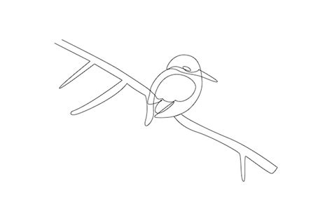 Premium Vector One Continuous Line Drawing Of Flying Bird Concept