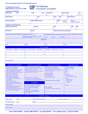 Fillable Online Pathlabs Ufl Tissue Pathologymolecularnon Gyn Cytology