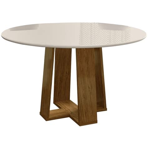 Mesa De Jantar Redonda Lugares Cm Ella N Yp Off White