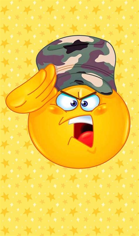 Soldier Emoticon Sticker - Funny and Cute Emoji