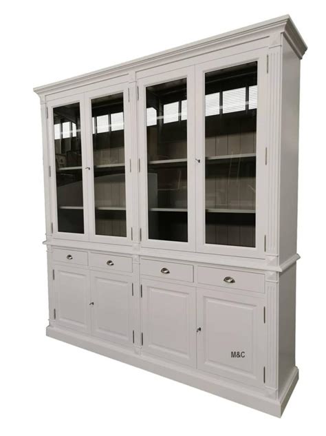 Buffet Vaisselier Bois Massif Gris