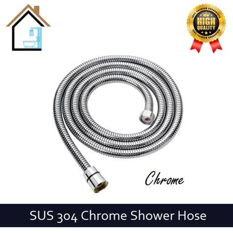 SUS 304 Stainless Steel Chrome Plated Flexible Hose Shower Hose Lazada