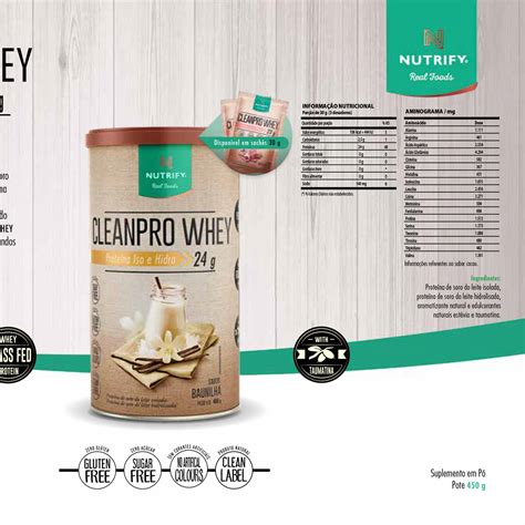 Cleanpro Whey Nutrify Prote Na Isolada E Hidrolisada Sach Unit Rio