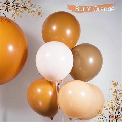 50 137PCS Burnt Orange Balloon Garland Arch Kit Double Stuffed Pumpkin