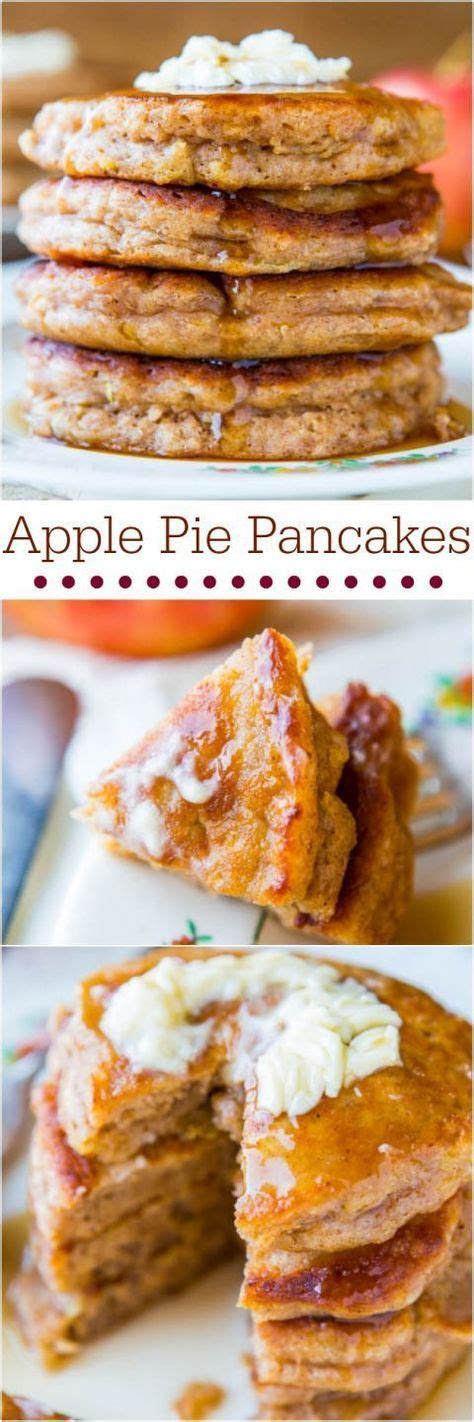 Apple Pie Pancakes With Vanilla Maple Syrup Recipe Breakfast Yummy Breakfast Apple Recipes