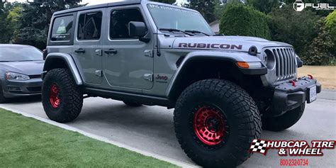 Jeep Wrangler Fuel D632 Candy Red W Matte Black Ring 17 X 9