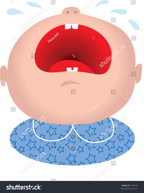 Baby Boy Crying His Mouth Open Stock Vector (Royalty Free) 2747536 ...