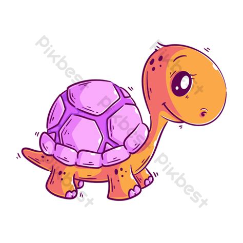 Cute Turtle Standing In Cartoon Style Vector PNG Images | AI Free ...