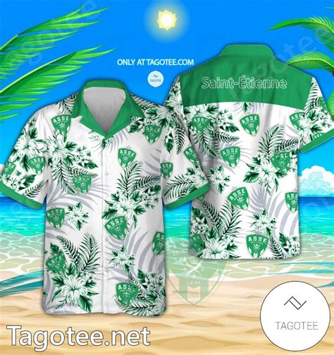 Saint-Étienne Logo Hawaiian Shirt And Shorts - BiShop - Tagotee