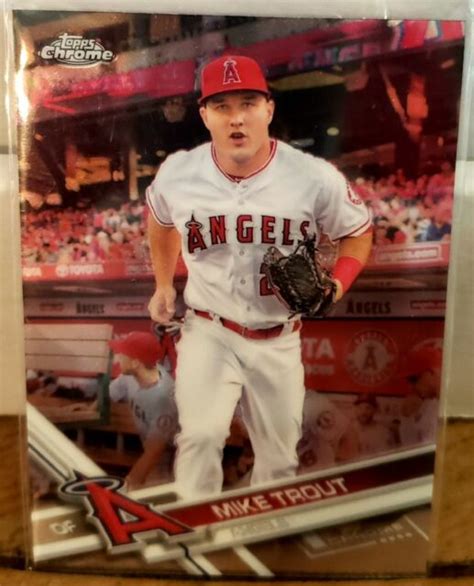 Topps Chrome Mike Trout Baseball Card Angels Ebay