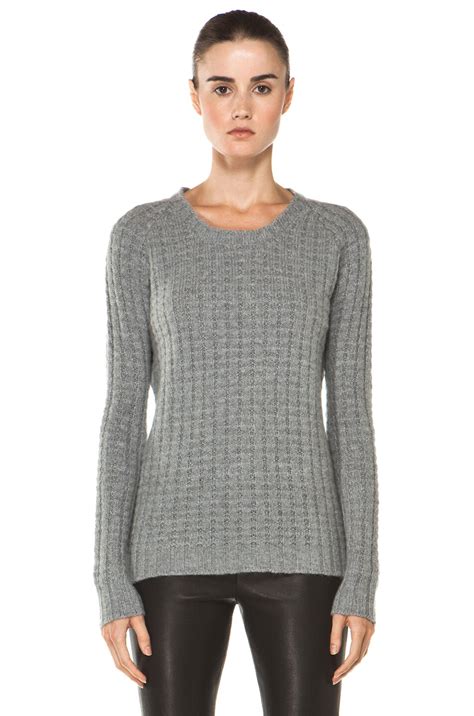 Enza Costa Cashmere Thermal In Grey Melange Fwrd