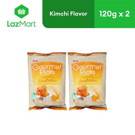 Oishi Gourmet Picks Potato Chips Kimchi Flavor 120g Pack Of 2 Lazada PH