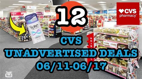 CVS 12 Unadvertised Deals 06 11 06 17Free Hair Care Deodorant 0 58