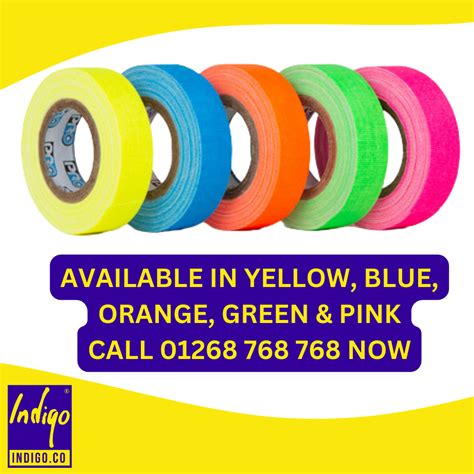 Cloth Tape Adhesive Hi Vis Fluorescent Yellow Indigo Uk