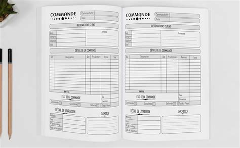 Carnet De Commande Pour Organiser Et Suivre Les Commandes Des Clients