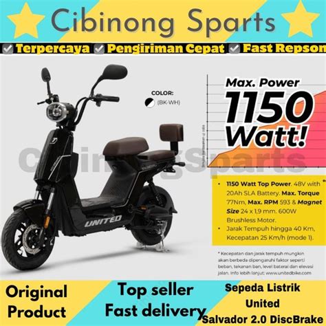 Jual Sepeda Listrik Motor Listrik Electric Bike E Bike United Salvador