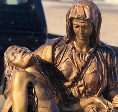 CERCHIO RINVENUTA UNA STATUA IN BRONZO RAFFIGURANTE LA PIETÀ DURANTE